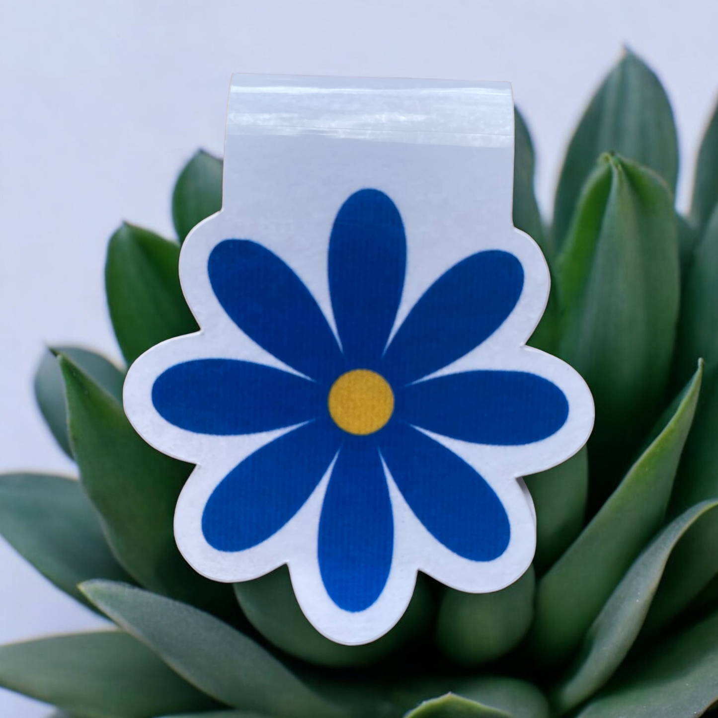 Lovely illustrated printed Blue Daisy Magnetic bookmark, Page Saver, Book Lover Gift