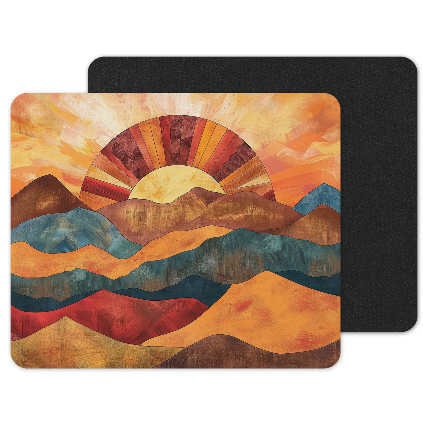 Printed Anti-Slip Mouse Mat Pad - Boho Design