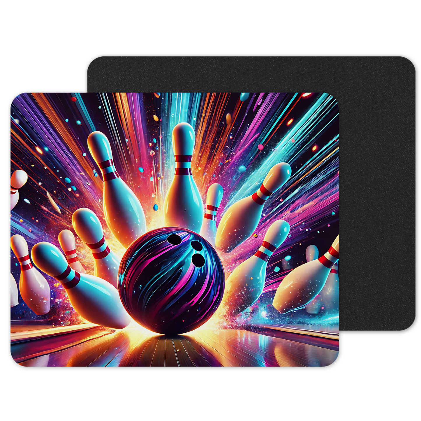 Premium Printed Anti-Slip Mouse Mat - Ultra Durable Bowling Design