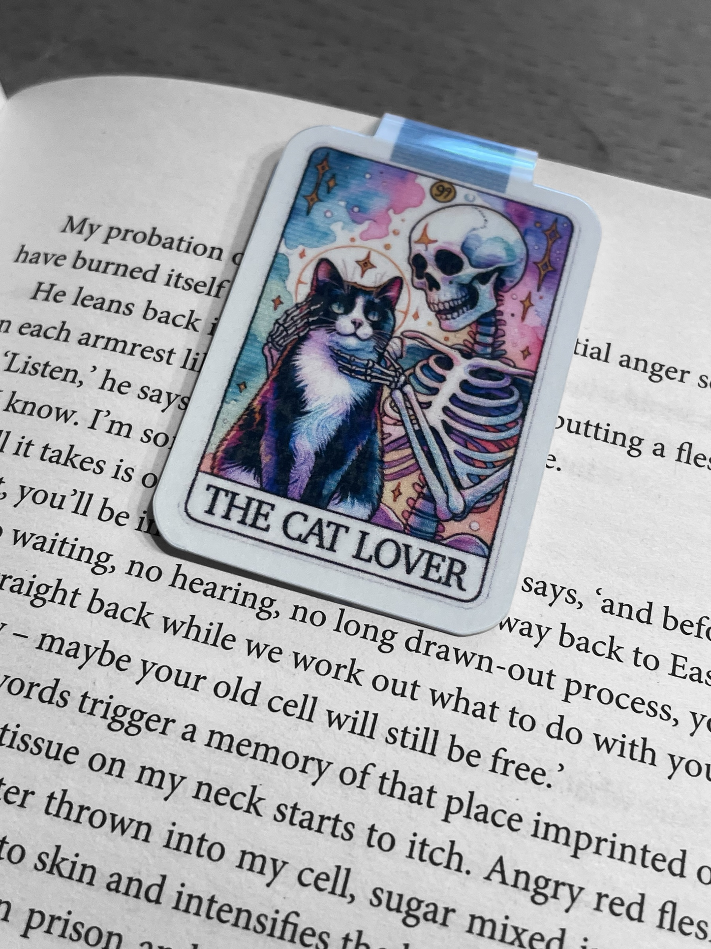 Lovely illustrated printed Cat Lover Magnetic bookmark, Page Saver, Book Lover Gift