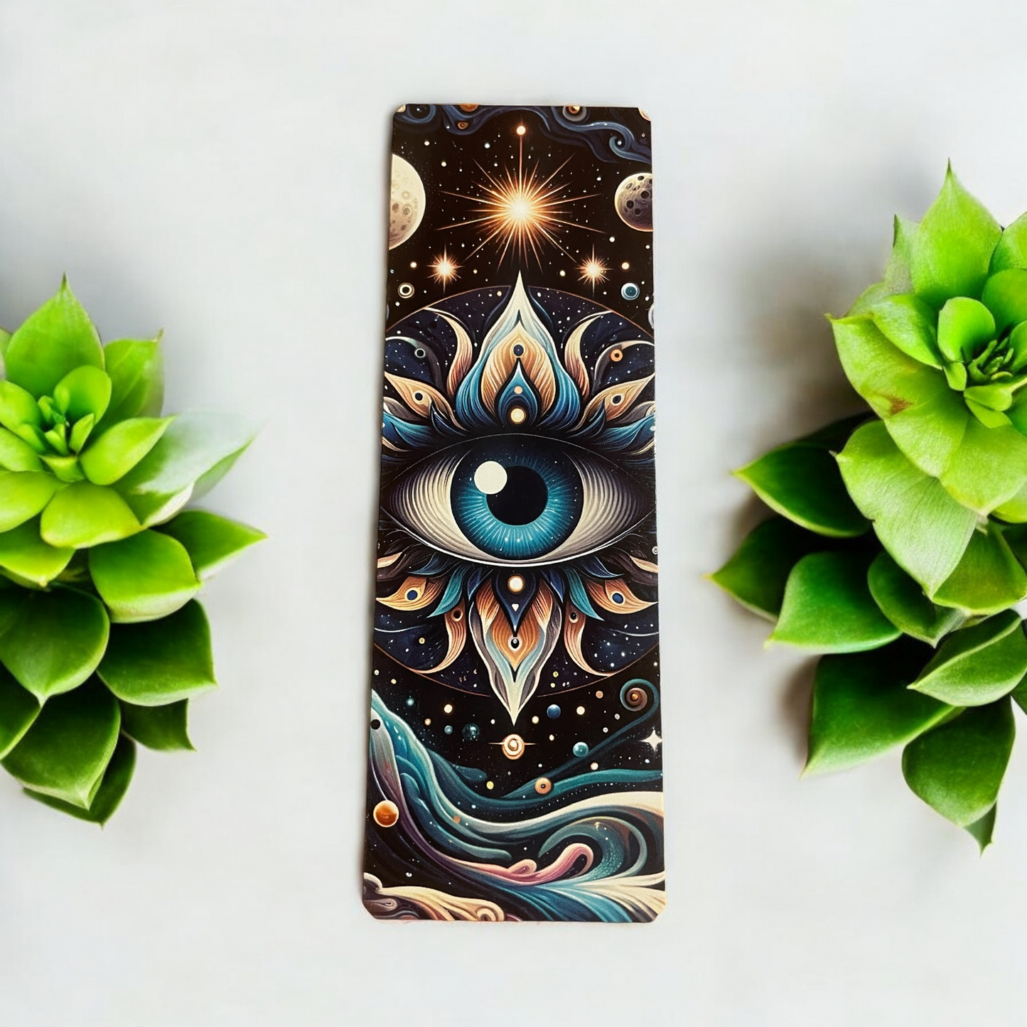 Lovely illustrated Celestial Eye printed bookmark, Page Saver, Book Lover Gift