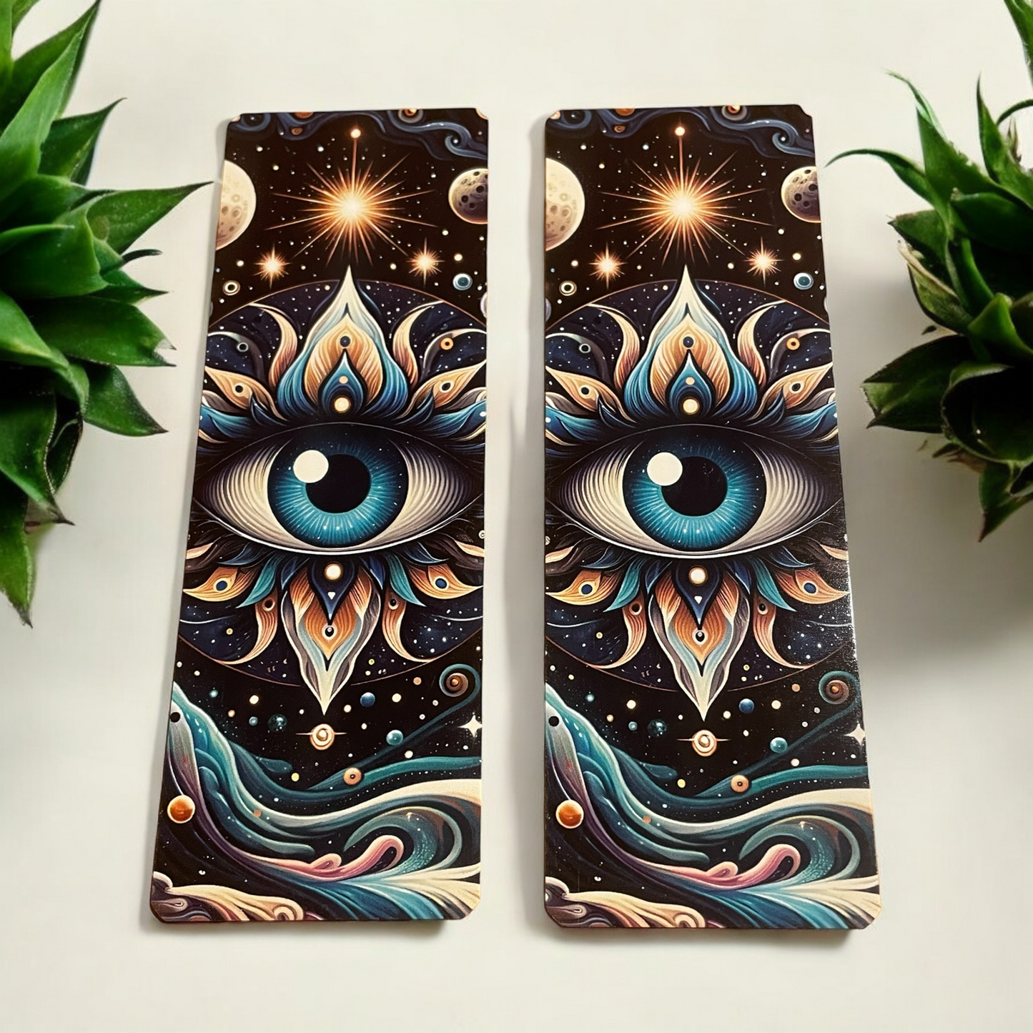 Lovely illustrated Celestial Eye printed bookmark, Page Saver, Book Lover Gift