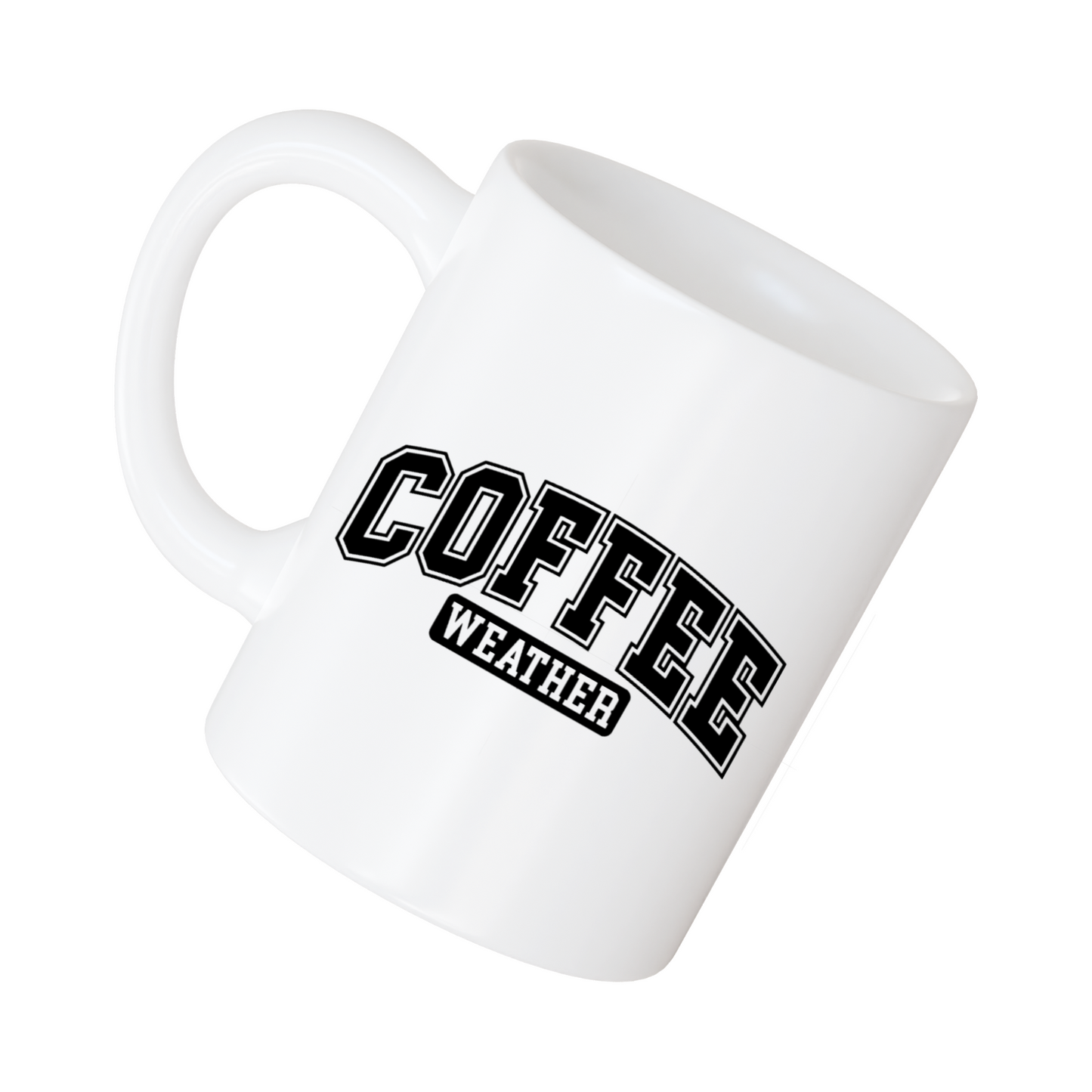 Unique Coffee Weather Design Coffee Mug | Customizable 11oz Tea Cup | Gift for Coffee Lovers