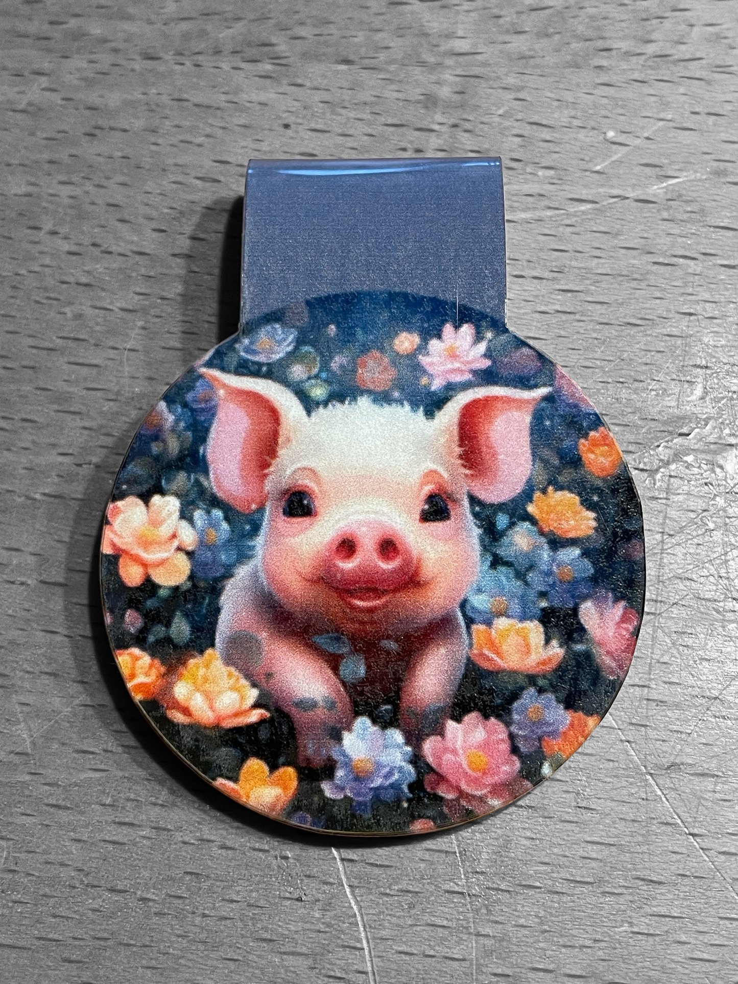 Lovely illustrated printed Cute Pig Magnetic bookmark, Page Saver, Book Lover Gift,