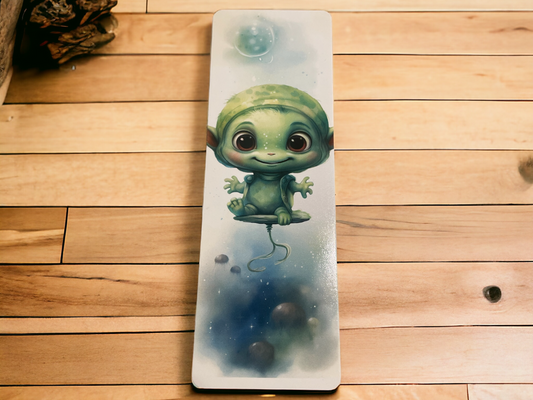 Lovely illustrated printed bookmark, Page Saver, Book Lover Gift, Cute Alien