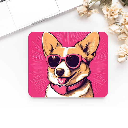 Premium Printed Anti-Slip Mouse Mat - Ultra Durable Cute Peeking Yorkie Design