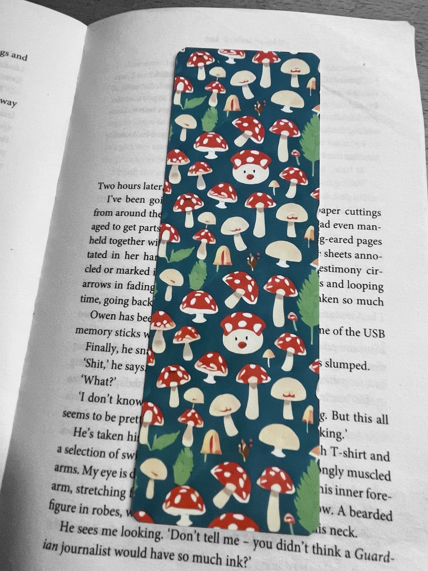 Lovely illustrated Cute Mushrooms bookmark, Page Saver, Book Lover Gift, (Copy)