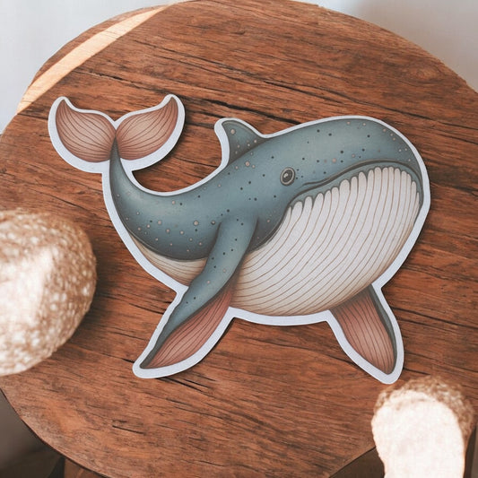 Watercolour Whale Vinyl Sticker ,Laptop, scrapbook, junk journal ,crafts, Water Bottle (Copy) (Copy)