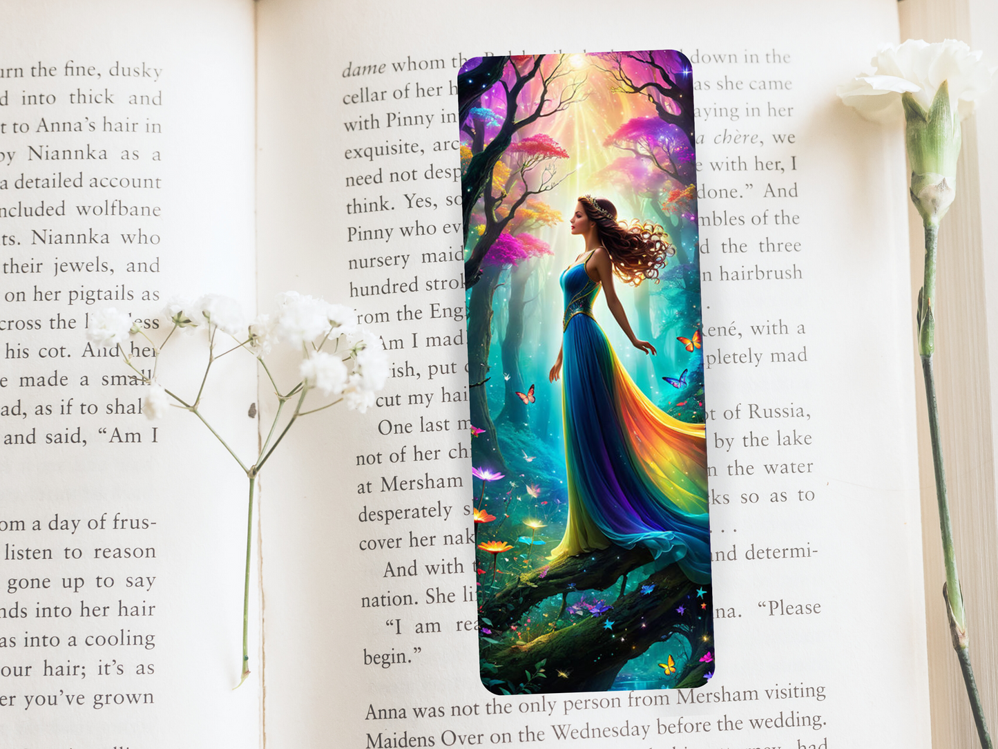 Lovely illustrated Fairy printed bookmark, Page Saver, Book Lover Gift