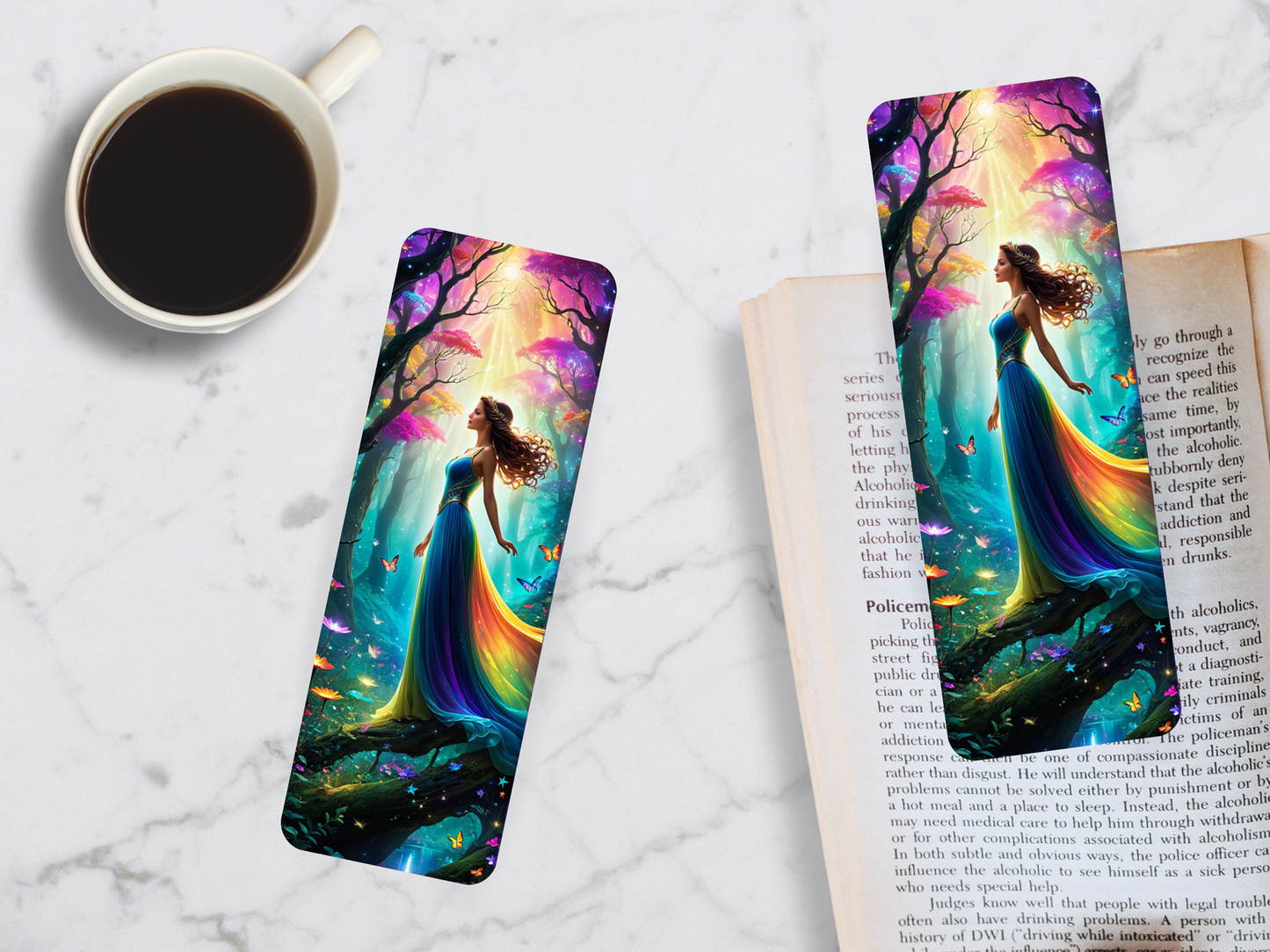 Lovely illustrated Fairy printed bookmark, Page Saver, Book Lover Gift