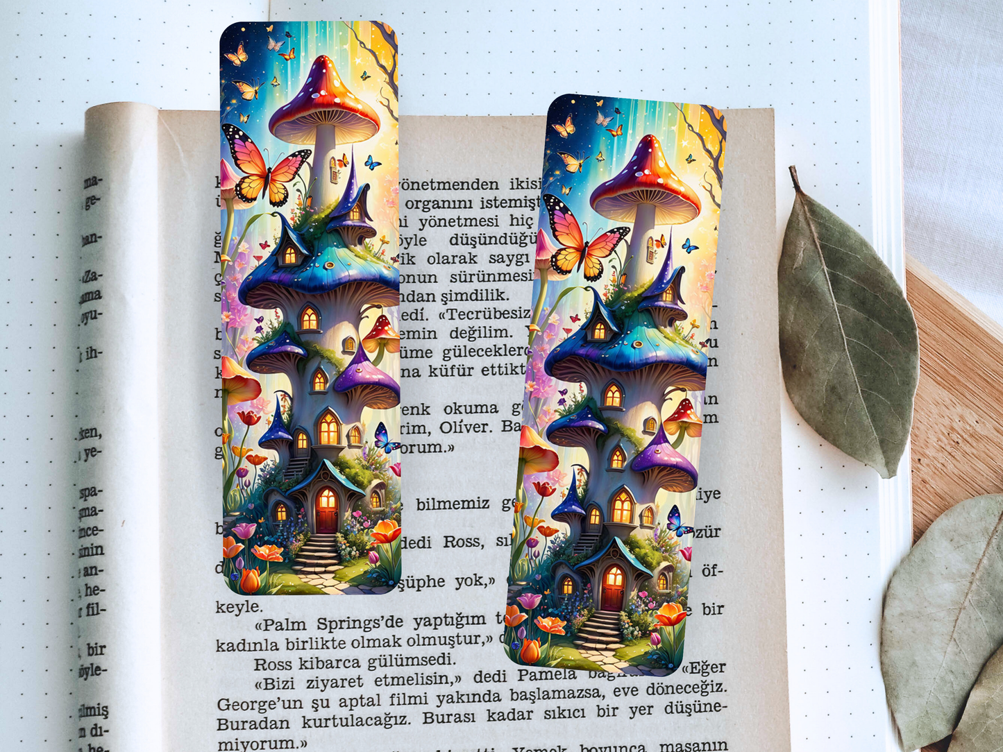 Lovely illustrated Fairy House printed bookmark, Page Saver, Book Lover Gift