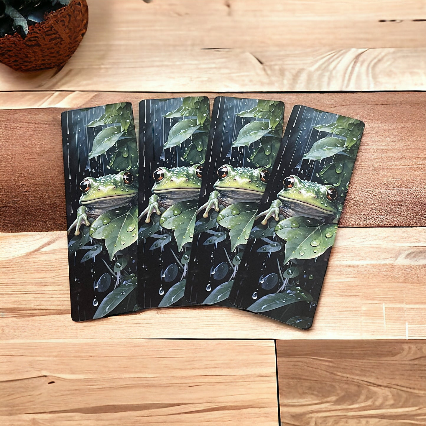 Lovely illustrated printed Frog bookmark, Page Saver, Book Lover Gift,