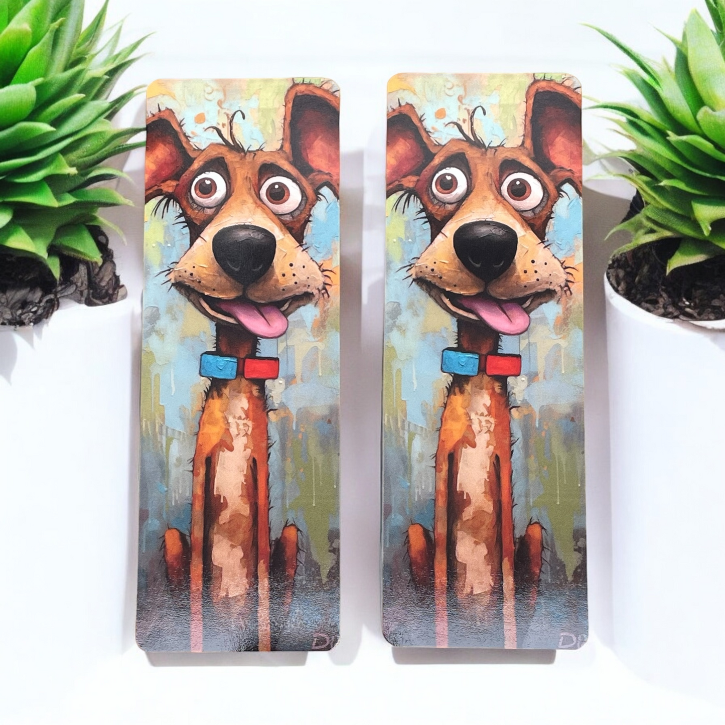 Lovely illustrated Funny Dog printed bookmark, Page Saver, Book Lover Gift