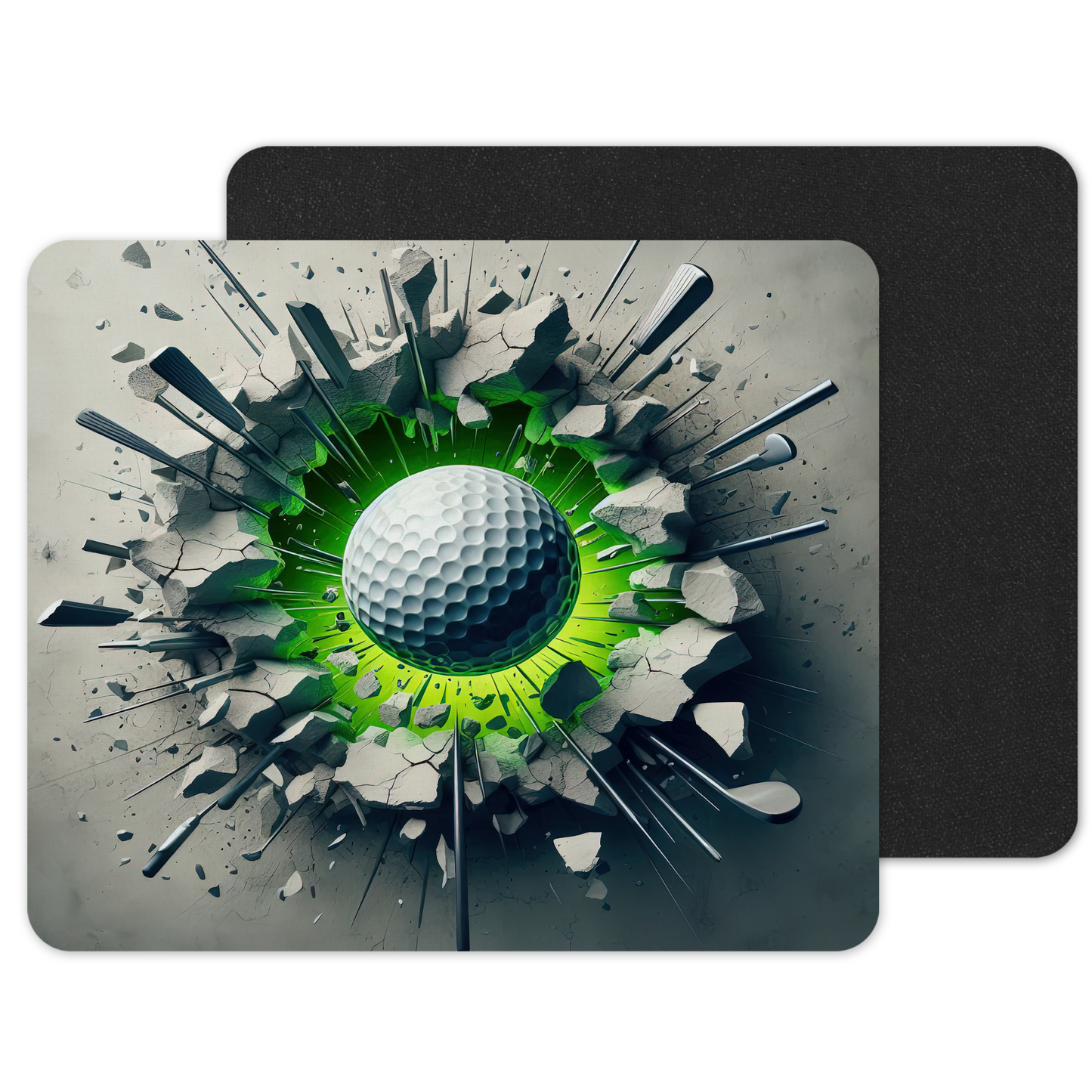 Premium Printed Anti-Slip Mouse Mat - Ultra Durable Golf Ball Design