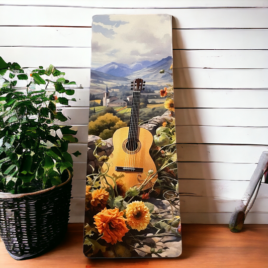 Lovely illustrated printed Guitar bookmark, Page Saver, Book Lover Gift,