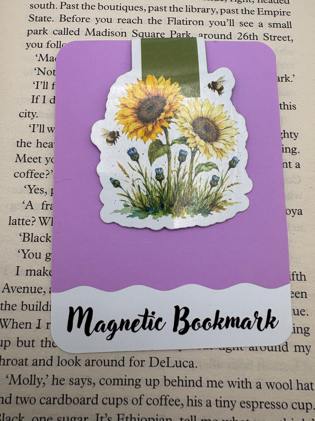 Wildflowers Magnetic bookmark, Page Saver, Book Lover Gift