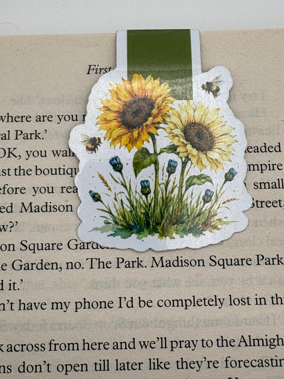 Wildflowers Magnetic bookmark, Page Saver, Book Lover Gift