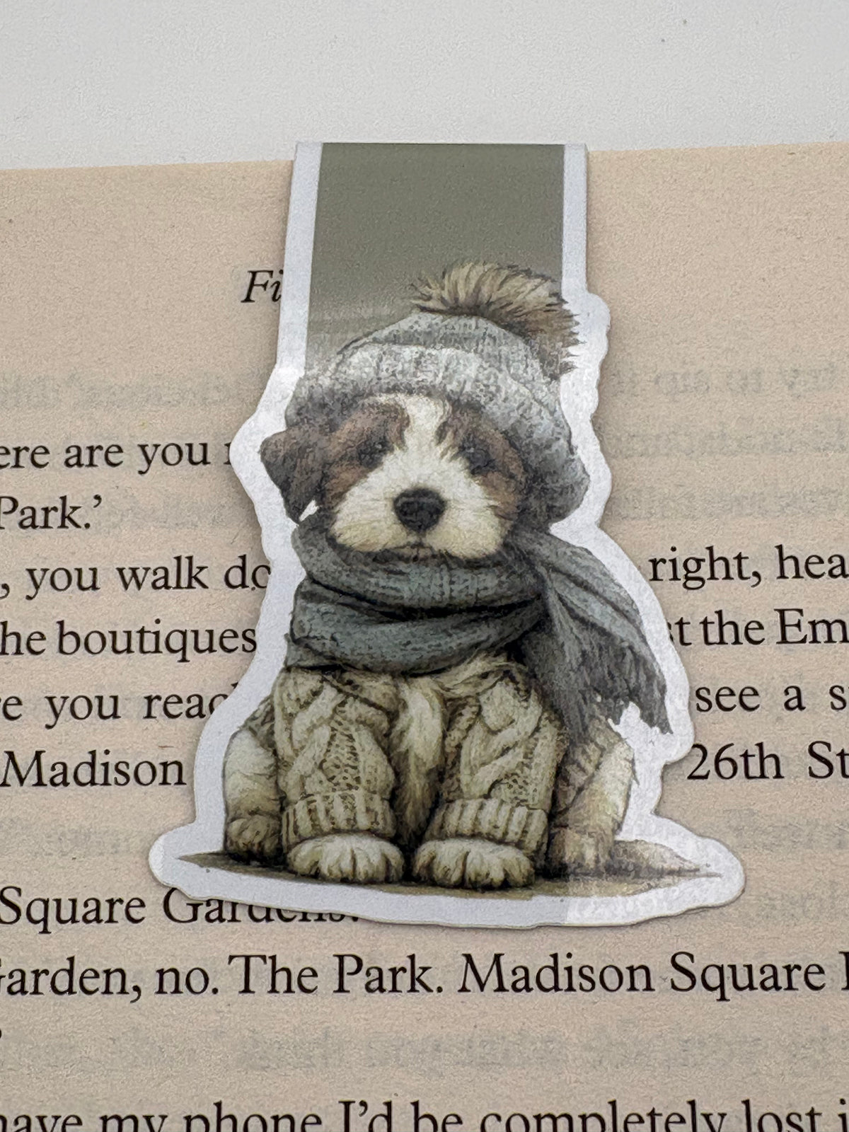 Whimsical Dog Magnetic bookmark, Page Saver, Book Lover Gift