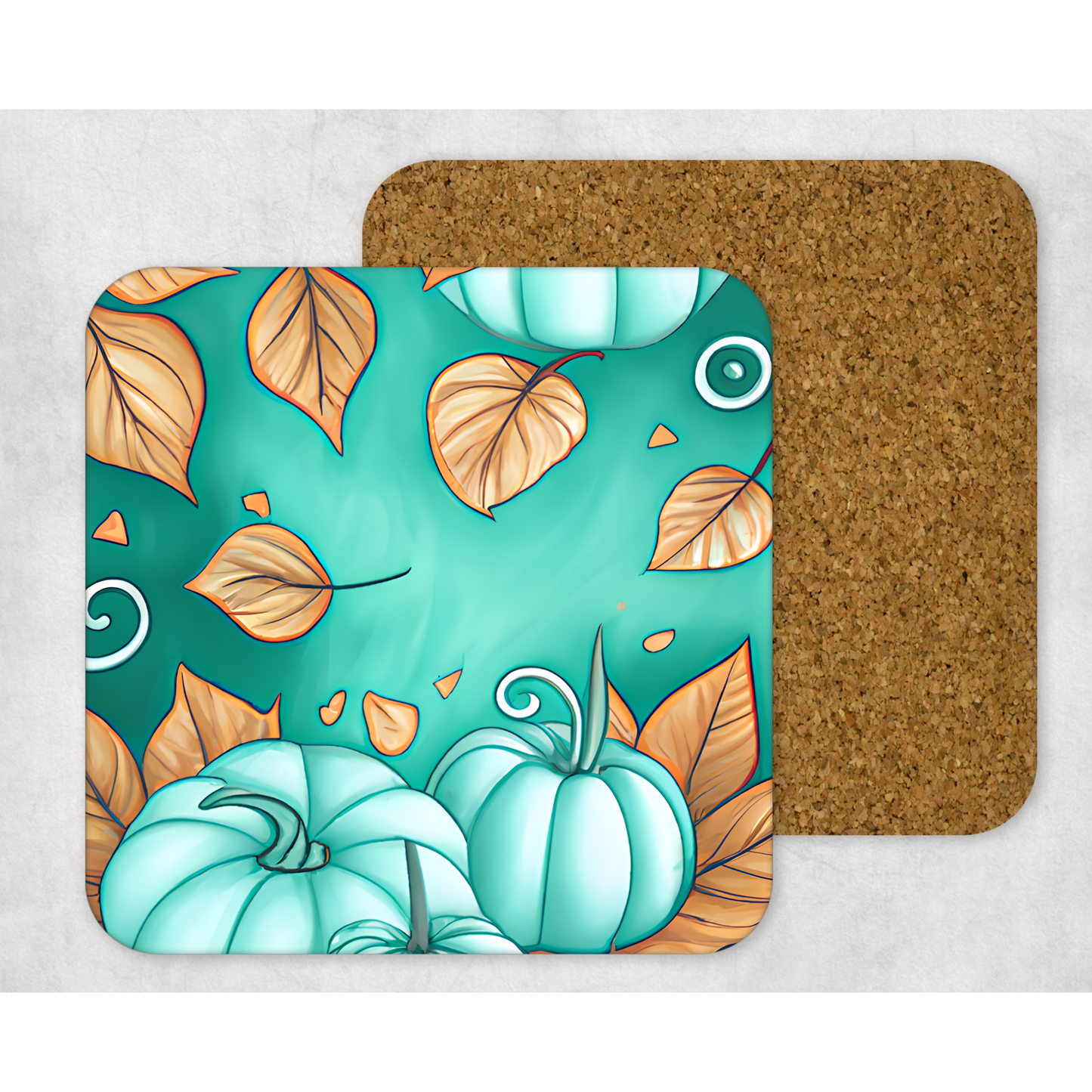 Beautifully Printed Kawaii Pumpkins Wooden Coasters for Stylish Home Décor