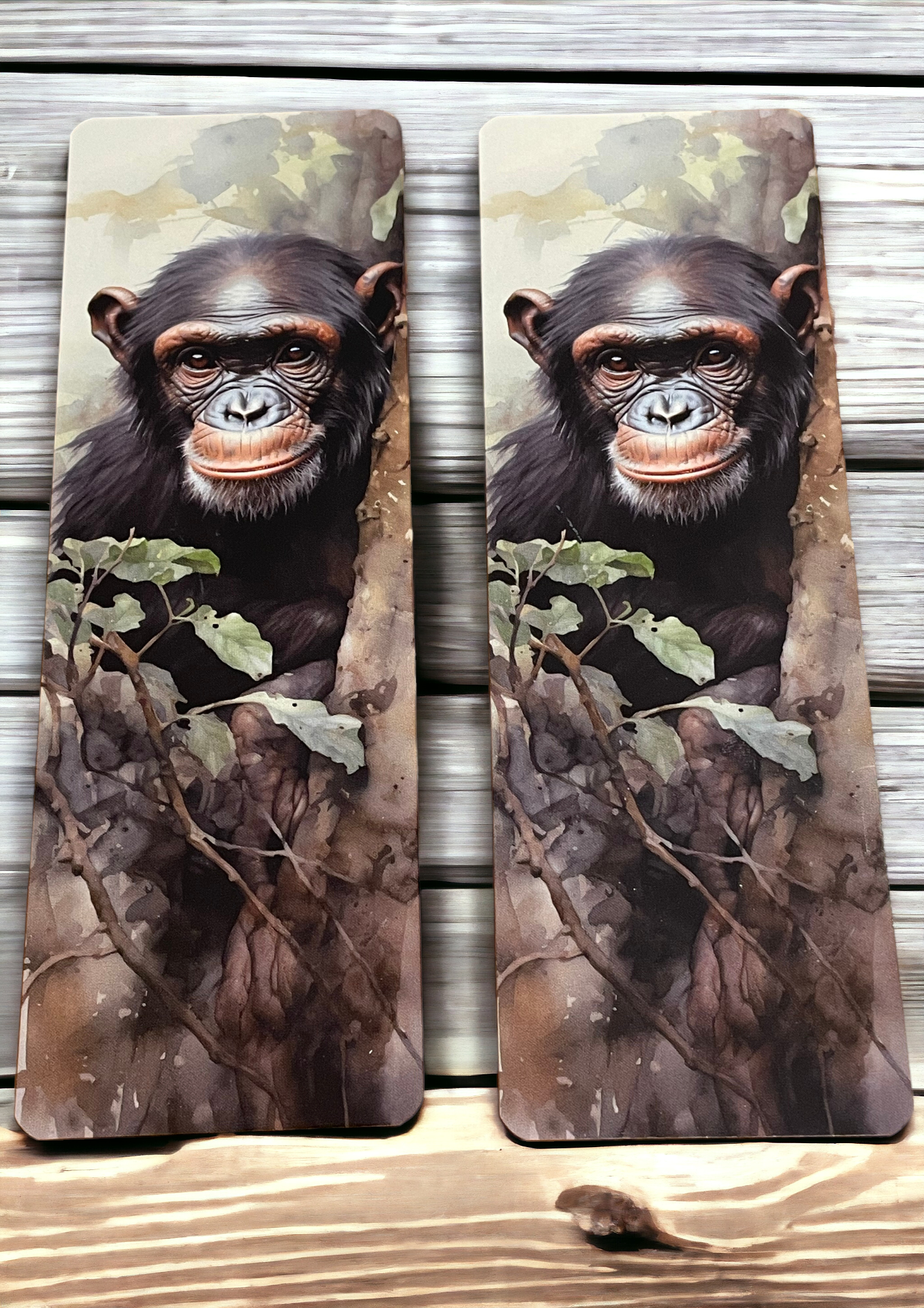 Lovely illustrated printed Monkey bookmark, Page Saver, Book Lover Gift,