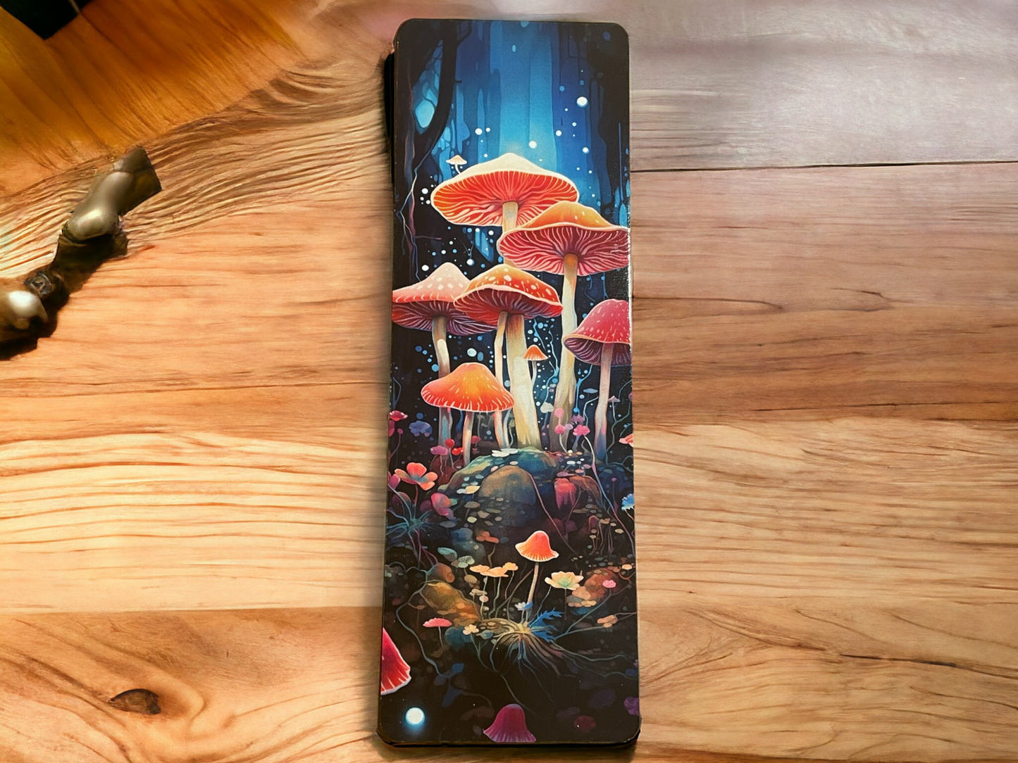 Lovely illustrated printed Mushrooms bookmark, Page Saver, Book Lover Gift,