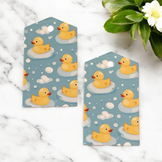 12 X Ducks Gift Tags, Gift Wrapping, Luggage Tags, Card Making