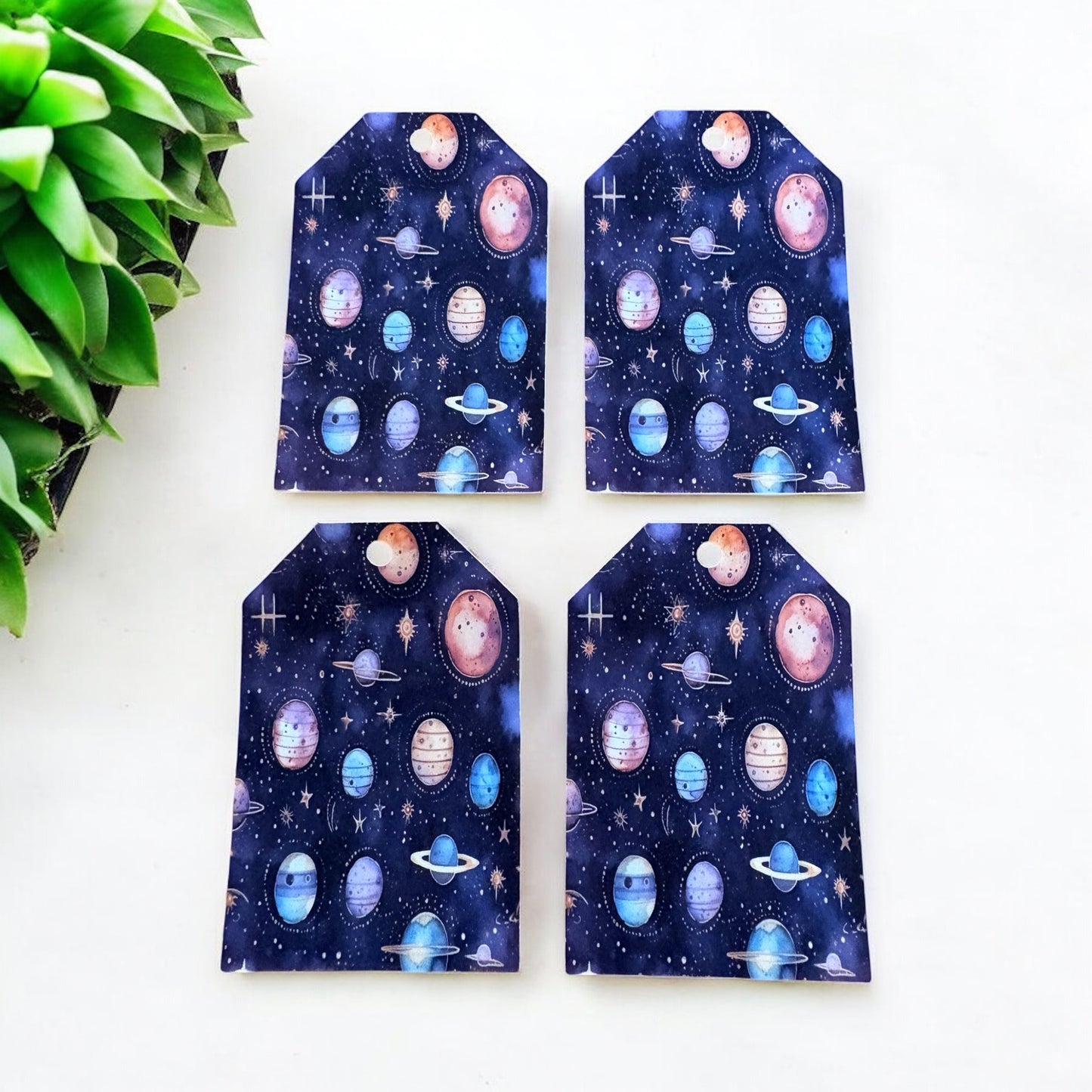 12 X Planets Gift Tags, Gift Wrapping, Luggage Tags, Card Making