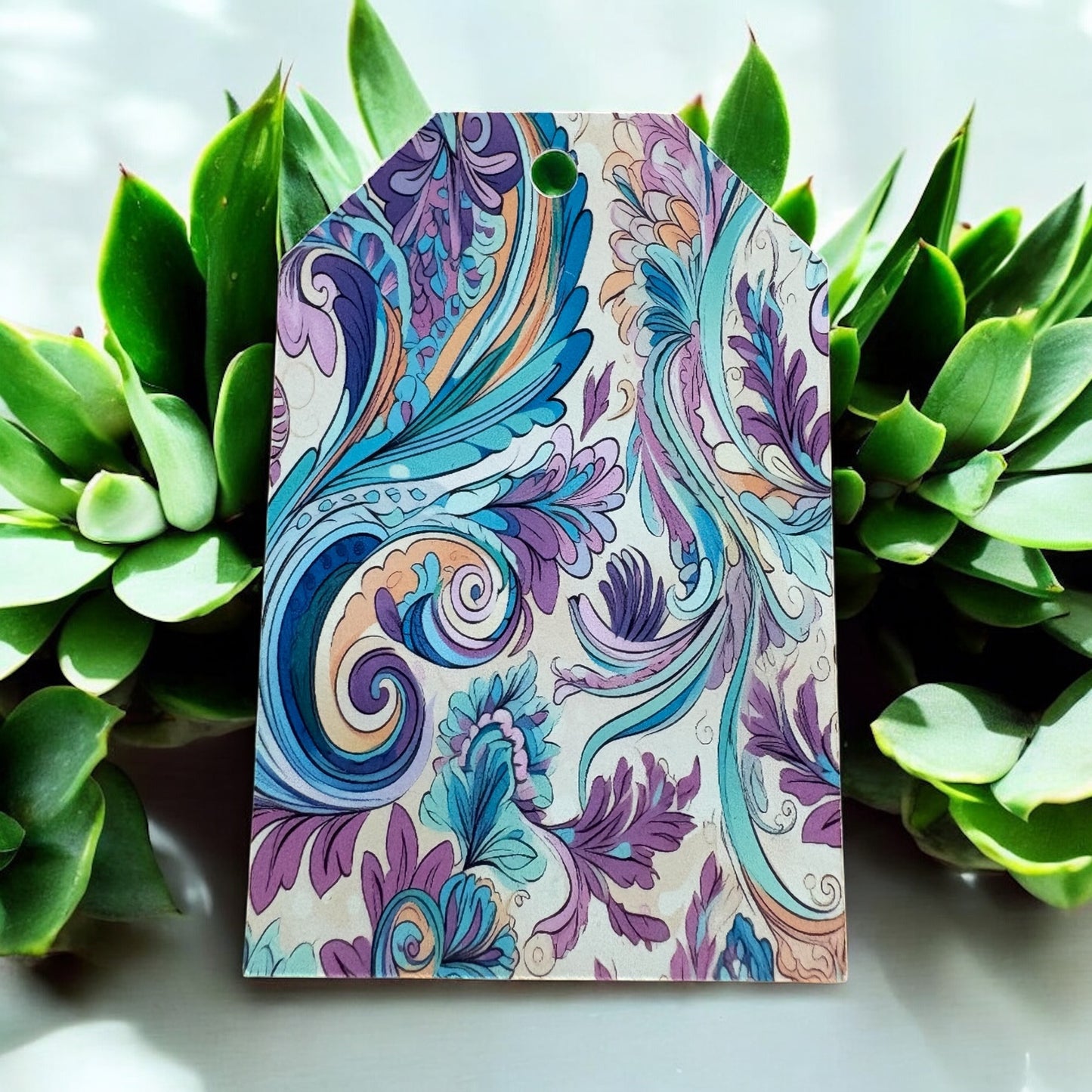12 X Colourful Floral Gift Tags, Gift Wrapping, Luggage Tags, Card Making