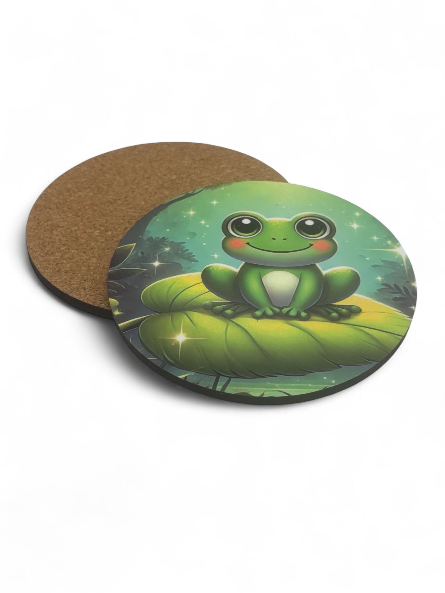 Printed  Frog Wooden Coasters for Stylish Home Décor