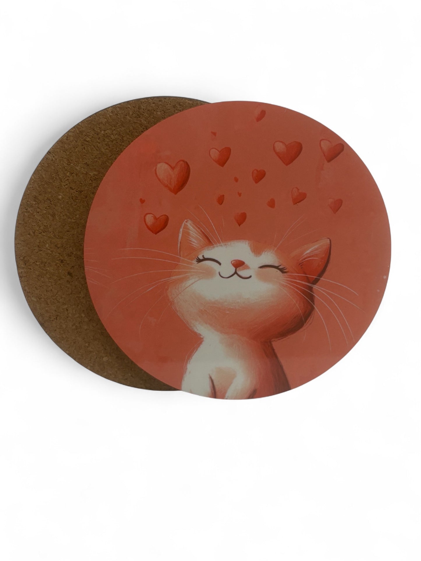 Printed  Cat Lover Wooden Coasters for Stylish Home Décor