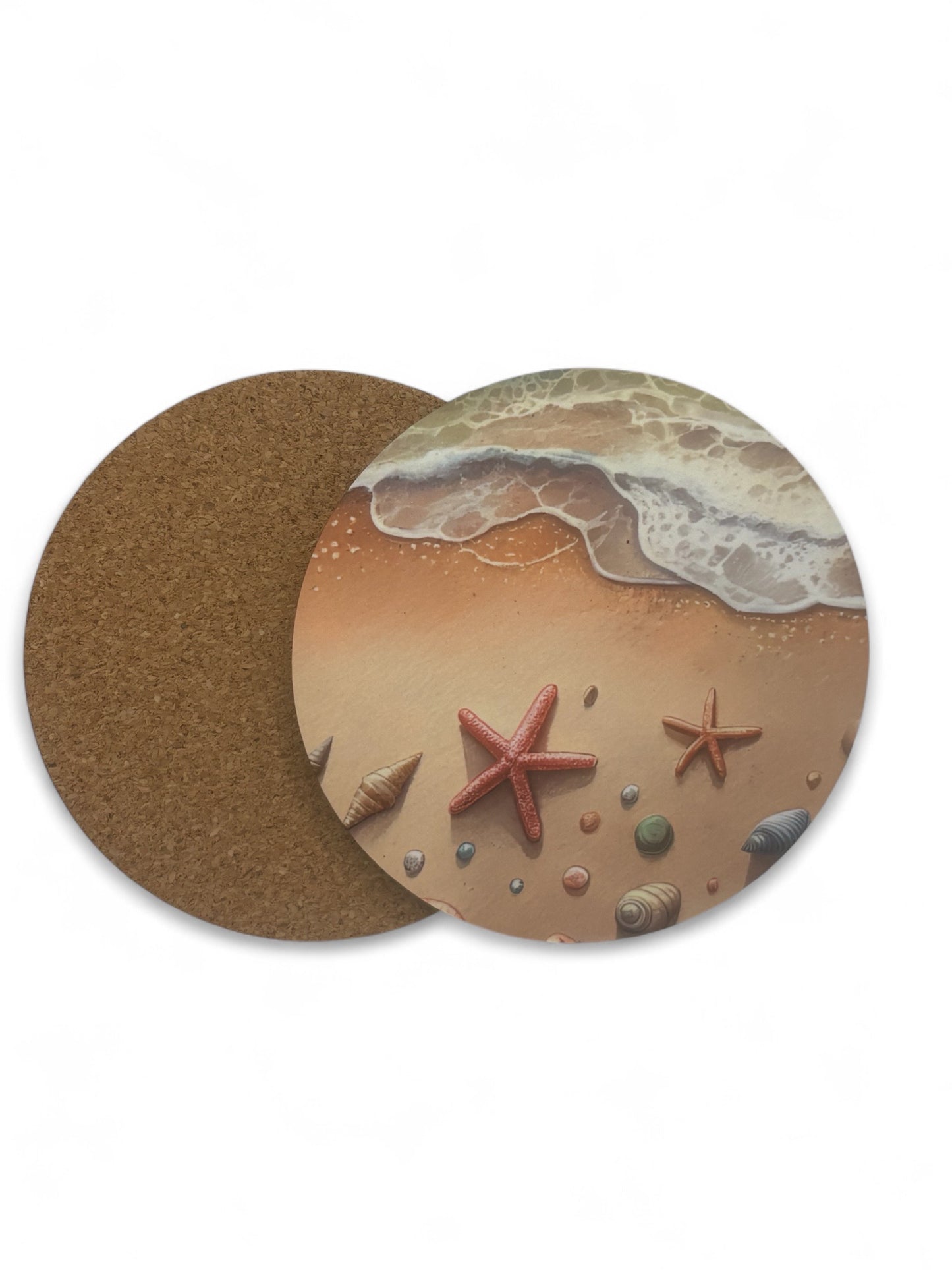 Printed  Beach Wooden Coasters for Stylish Home Décor