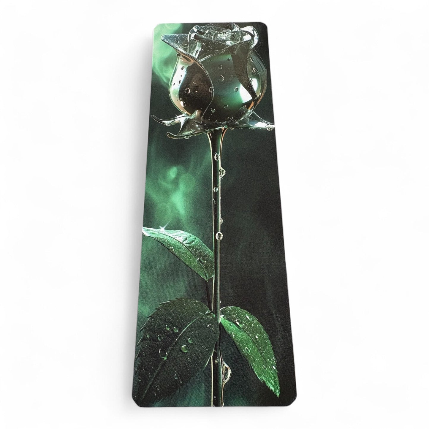 Lovely illustrated Green Rose printed bookmark, Page Saver, Book Lover Gift
