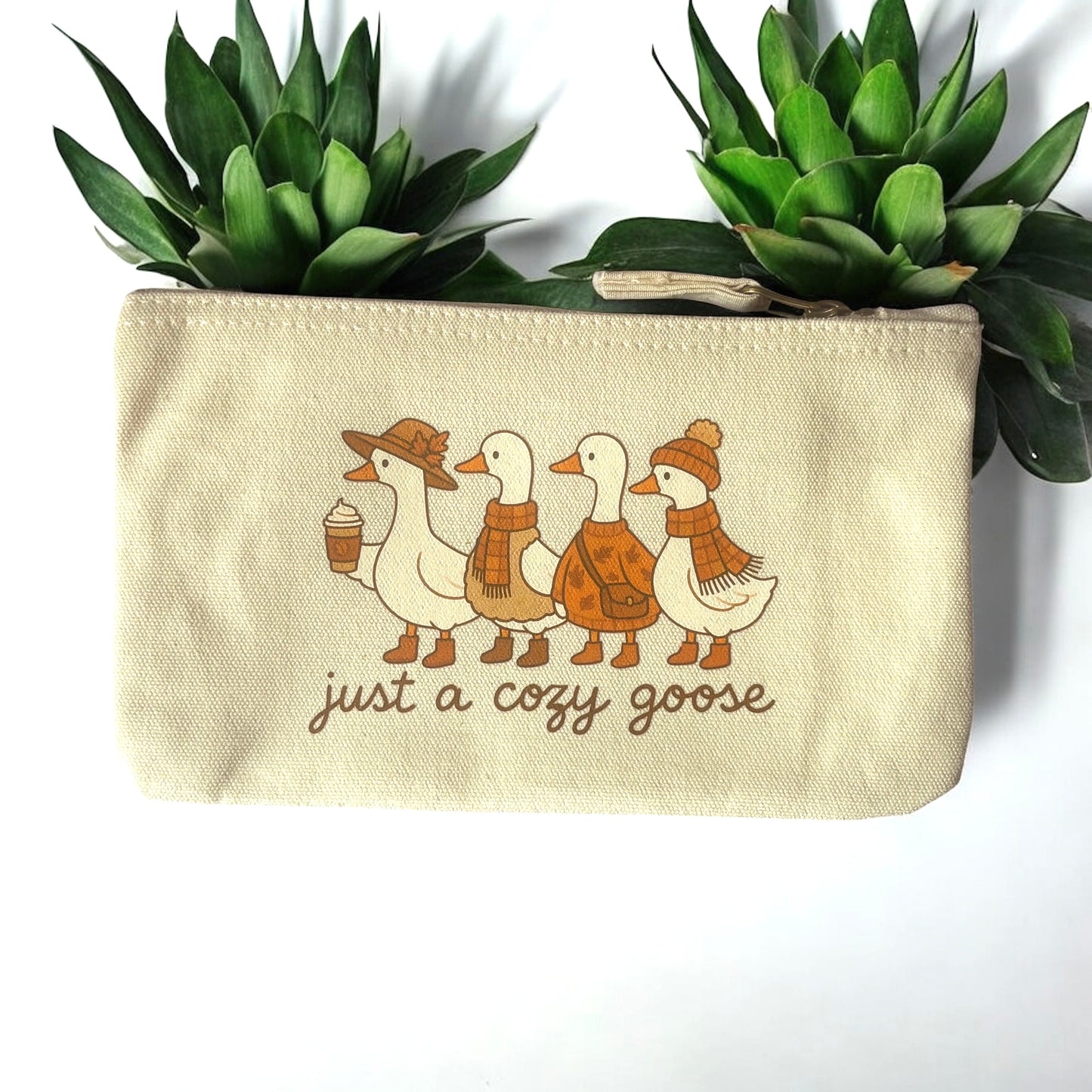 Just A Silly Goose Zipped  Accesories Pouch