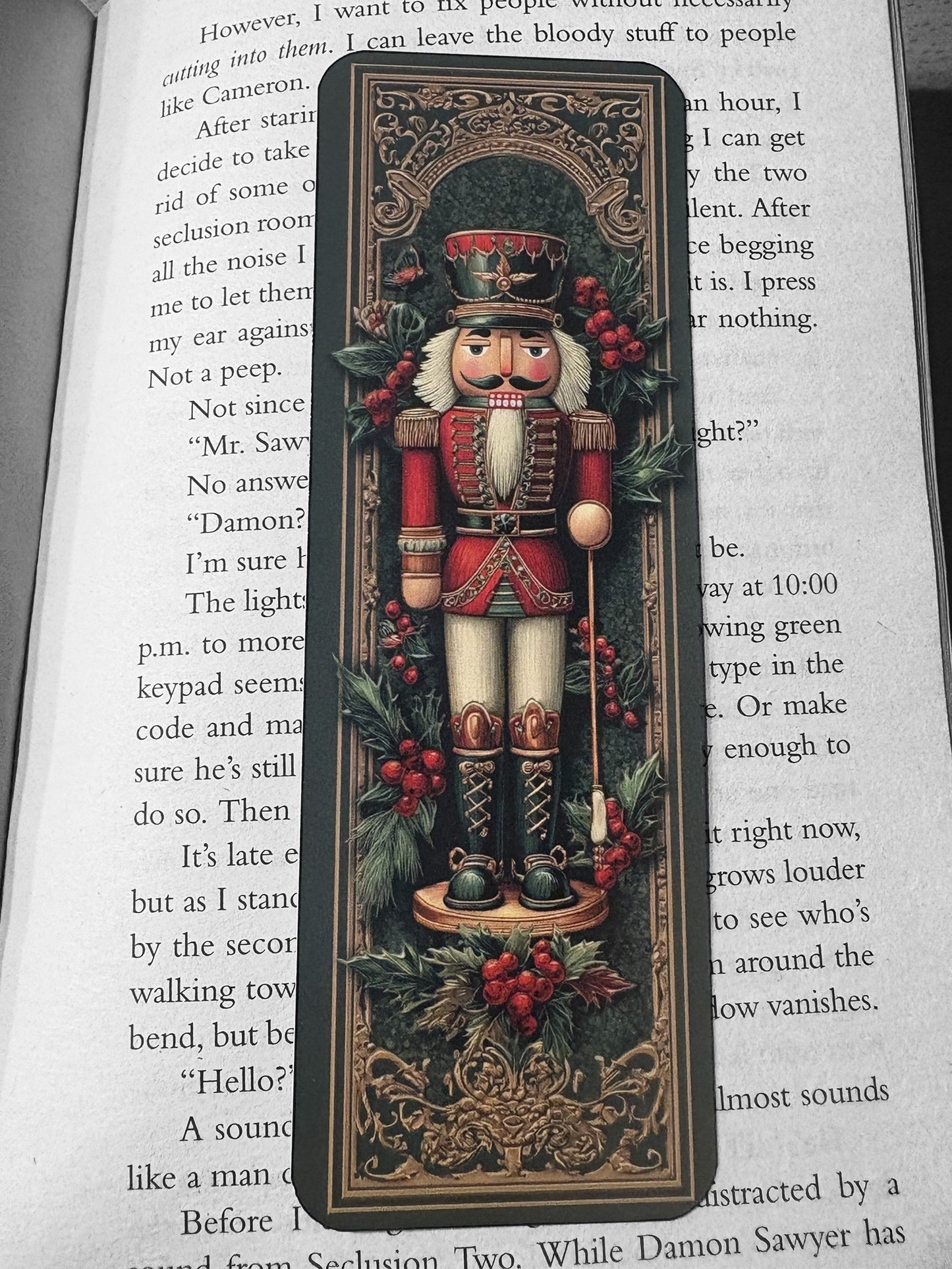 Lovely illustrated Nutcracker printed bookmark, Page Saver, Book Lover Gift