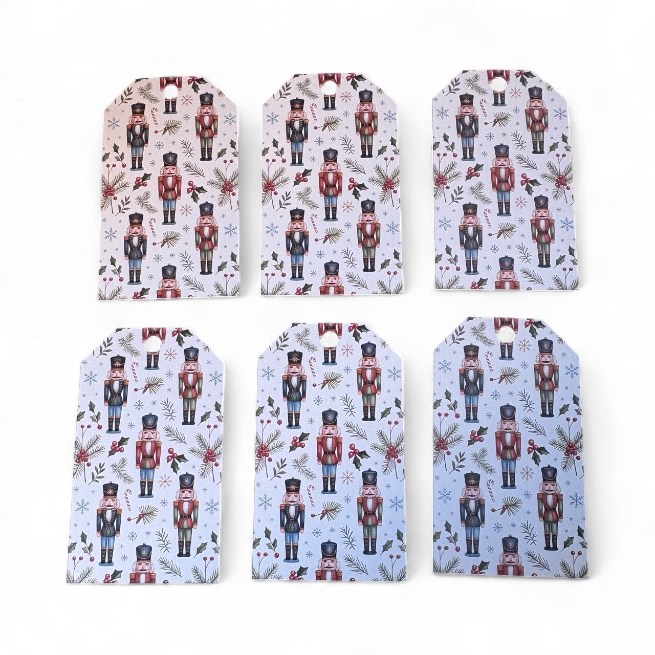 12 X  Nutcracker Gift Tags, Gift Wrapping, Luggage Tags, Card Making