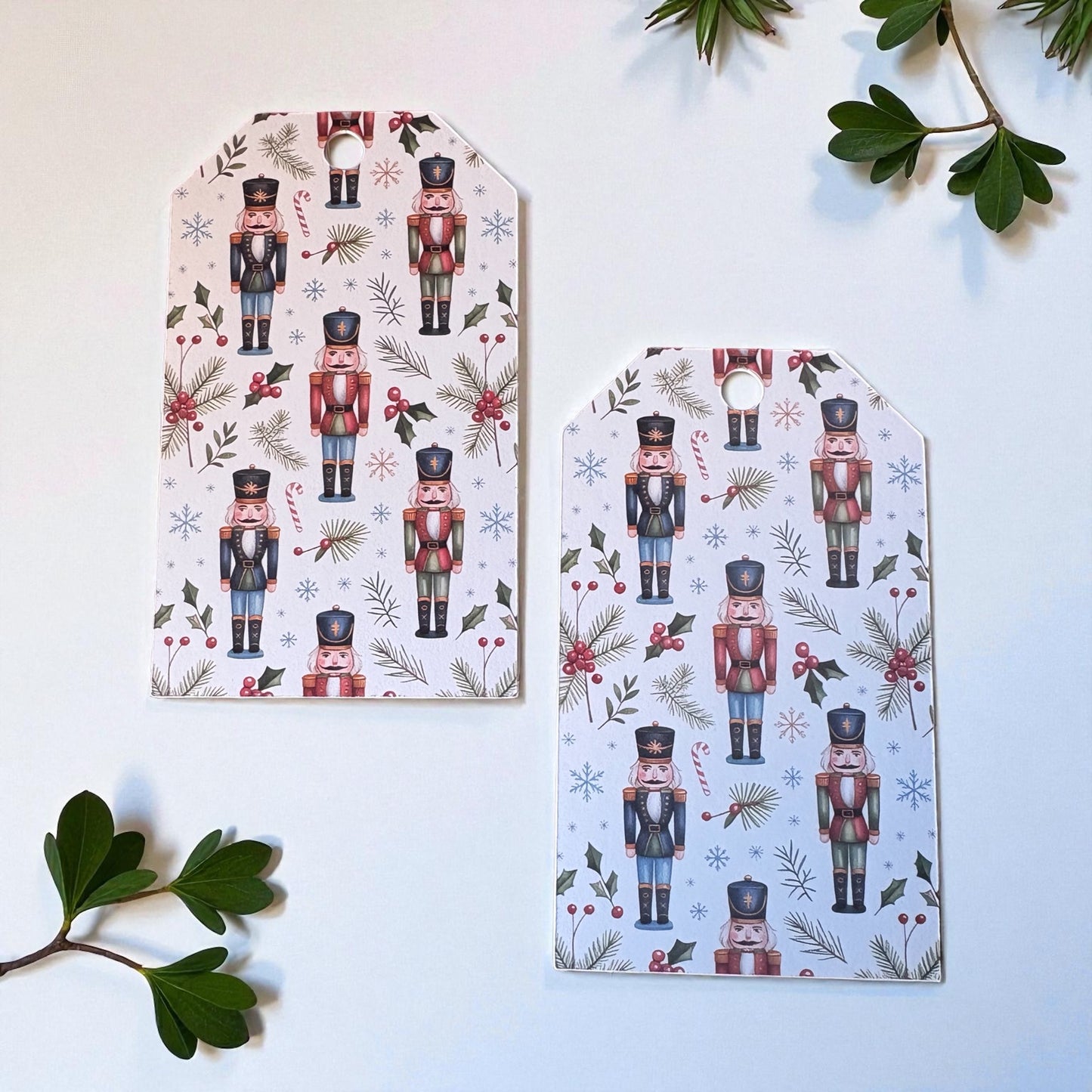 12 X  Nutcracker Gift Tags, Gift Wrapping, Luggage Tags, Card Making