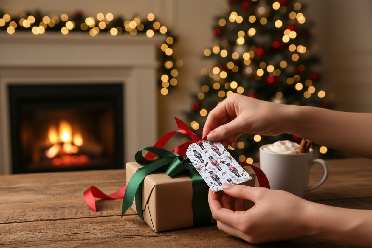 12 X  Nutcracker Gift Tags, Gift Wrapping, Luggage Tags, Card Making