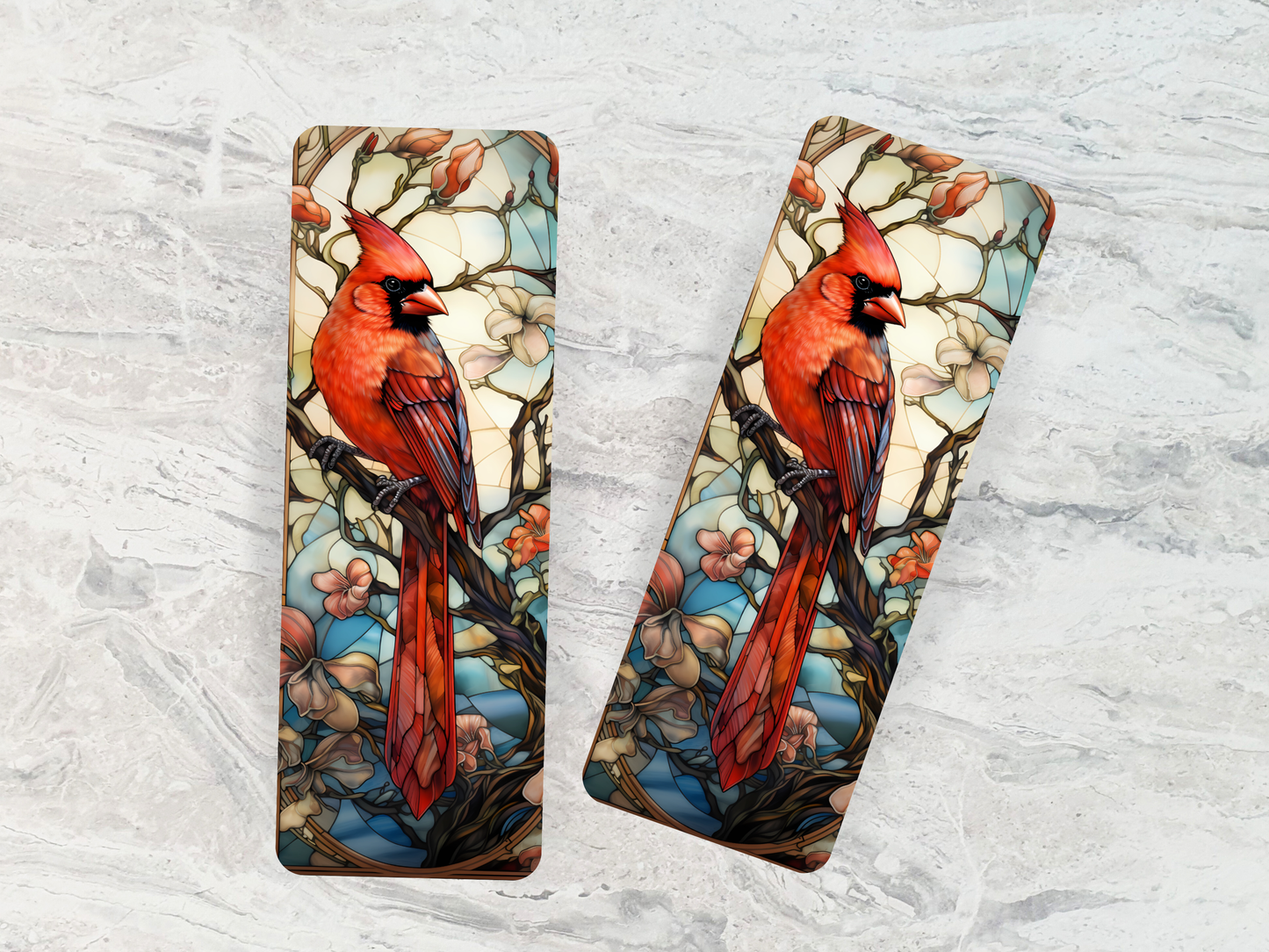 Lovely illustrated Red Cardinal printed bookmark, Page Saver, Book Lover Gift