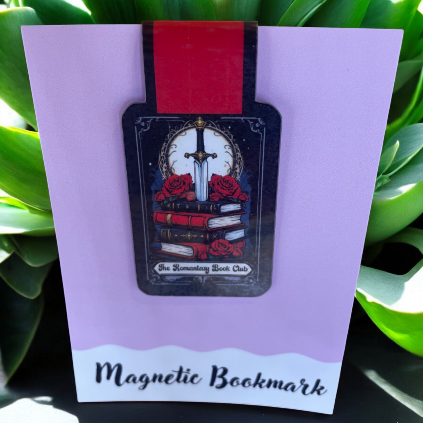 Lovely illustrated printed The Romantasy Book Club Magnetic bookmark, Page Saver, Book Lover Gift