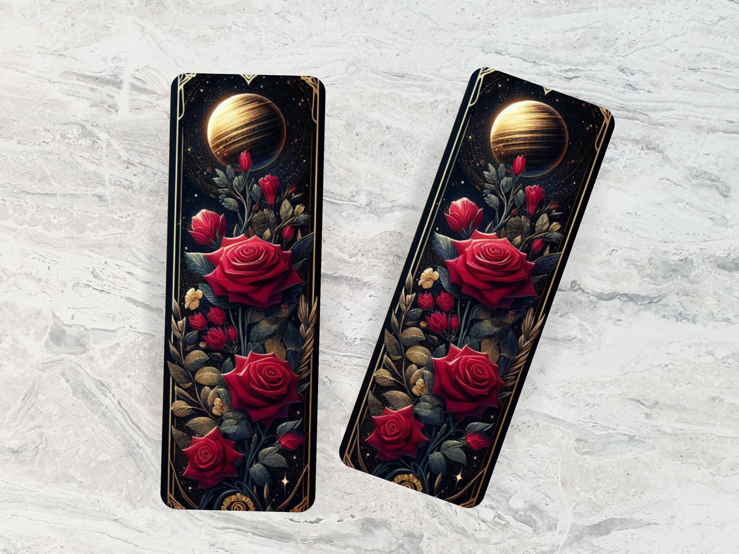 Lovely illustrated Roses printed bookmark, Page Saver, Book Lover Gift