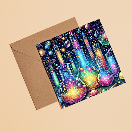Science Greeting Card –Illustrated Blank Greeting Card