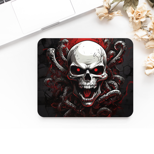 Premium Printed Skull with Tentacles Anti-Slip Mouse Mat