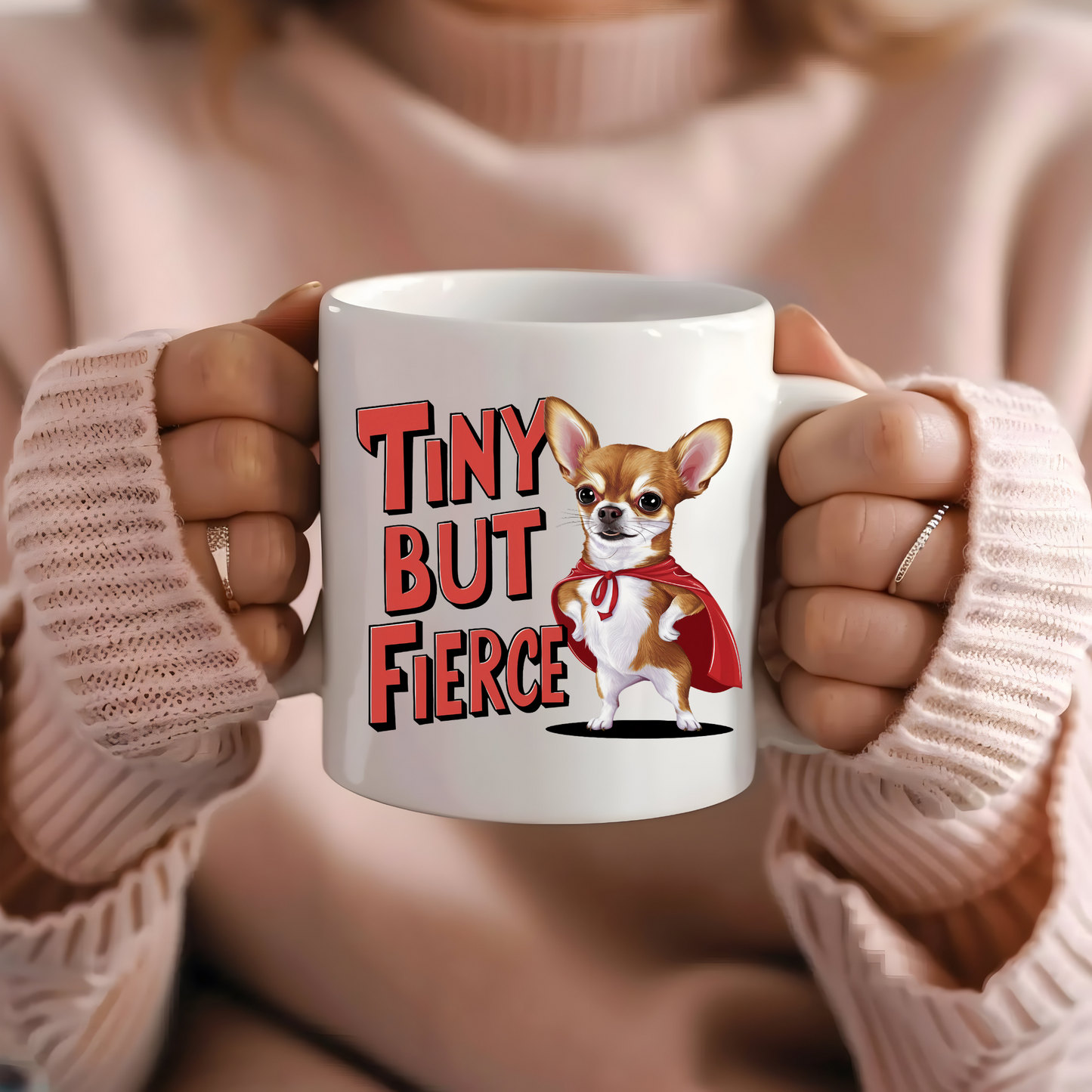 Funny Chihuahua Mug - Tiny But Fierce - Perfect Gift for Dog Lovers!"