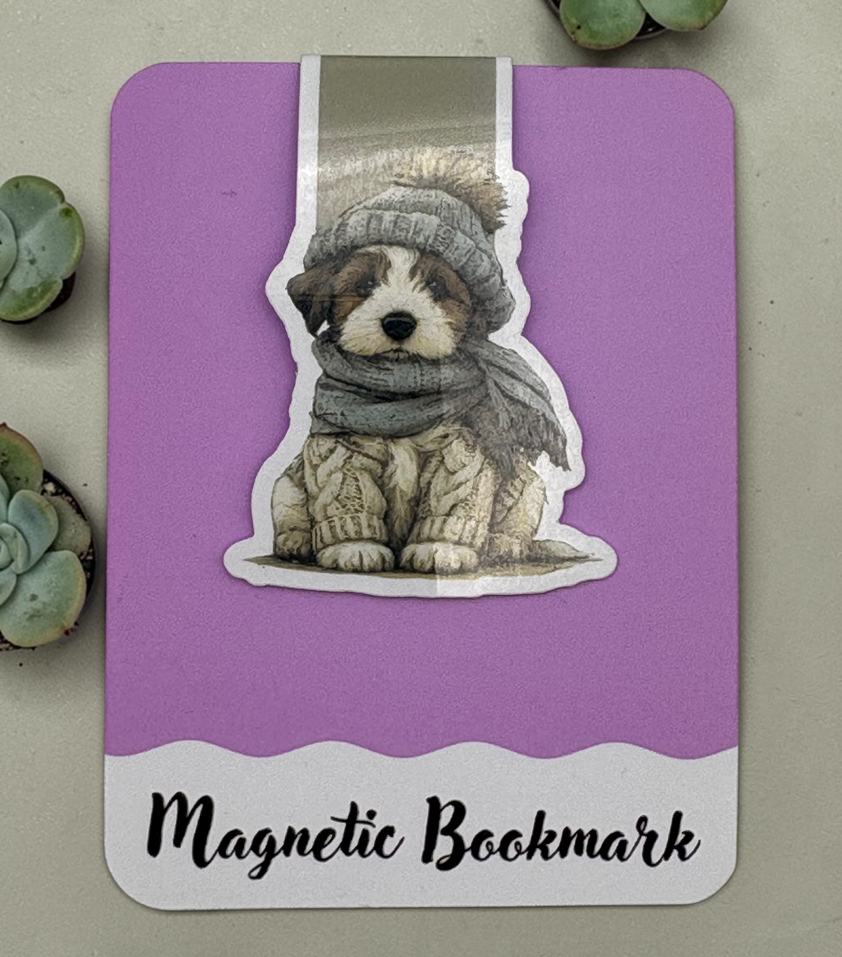 Whimsical Dog Magnetic bookmark, Page Saver, Book Lover Gift