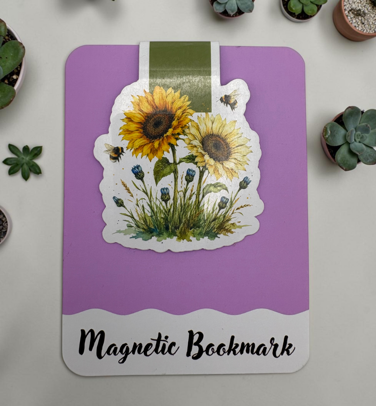Wildflowers Magnetic bookmark, Page Saver, Book Lover Gift
