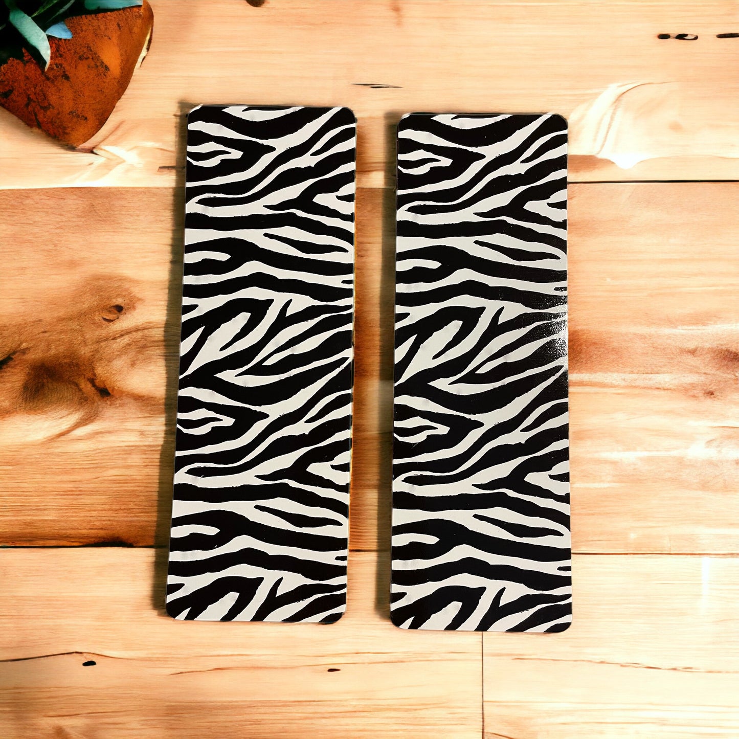 Lovely illustrated printed bookmark, Page Saver, Book Lover Gift, Zebra Print