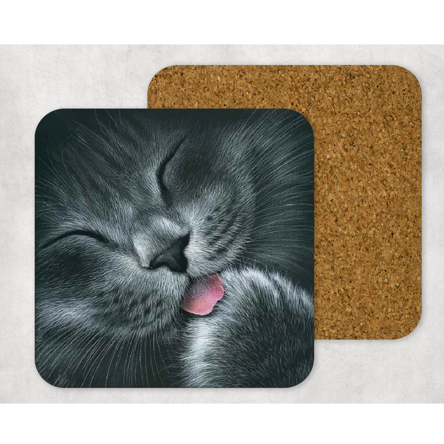 Beautifully Printed Black Cat wooden Coasters for Stylish Home Décor
